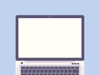 Laptop flat design vector illustration