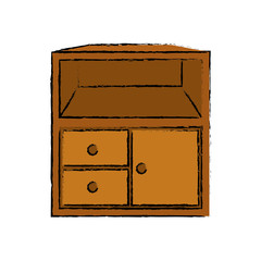 Small wooden closet icon vector illustration graphic design