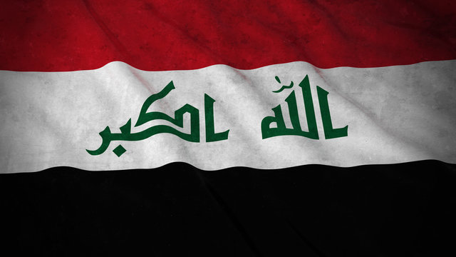 Grunge Flag of Iraq - Dirty Iraqi Flag 3D Illustration