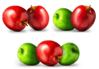 Fresh red apple isolated on white background