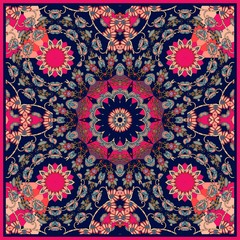 The stylized image of the cosmos. Bandana print, rug, wrapping paper.
