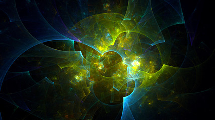 3D rendering abstract fractal light background