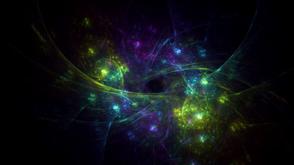 Fototapeta premium 3D rendering abstract fractal light background