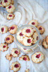 Home-made cookies with jam
