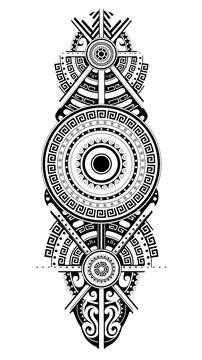 Naklejki Ornamental tattoo in Maori style