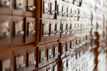 Archive lockers in the library