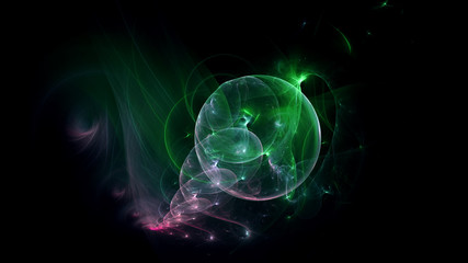 3D rendering abstract fractal light background