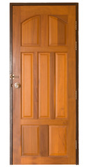 Brown wood door