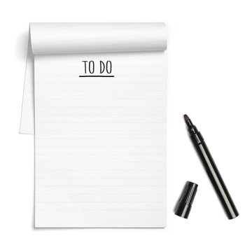To Do List on note book with black pen