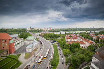 Trasa W-Z i widok na Wisłę © Malexandra