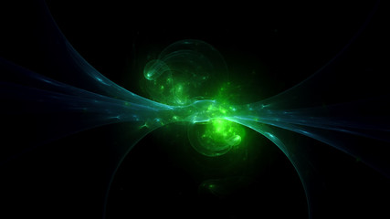 3D rendering abstract fractal light background