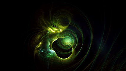 3D rendering abstract fractal light background