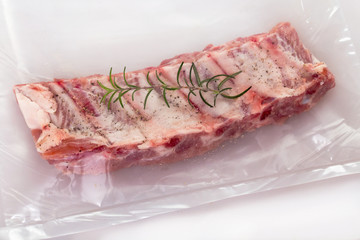 pork ribs in pouch - sous vide 