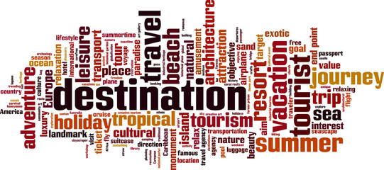 Destination word cloud