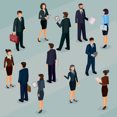 Collection vector illustrations of business people