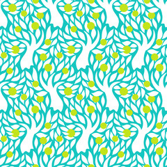 Pattern with apple trees