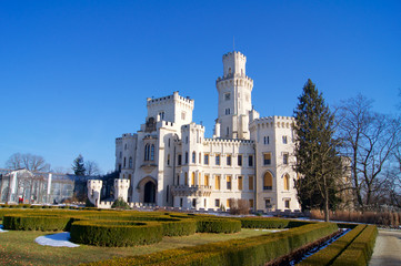 Fototapeta na wymiar Fairytale castle Hluboka nad Vltavou Czech Republic
