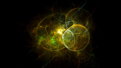 3D rendering abstract fractal light background
