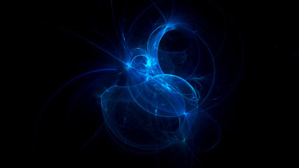 3D rendering abstract fractal light background