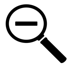 Zoom out icon. Isolated vector on white background.