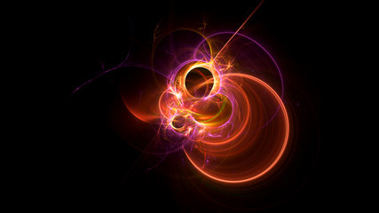 3D rendering abstract fractal light background