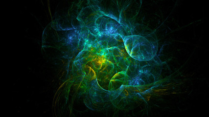 3D rendering abstract fractal light background