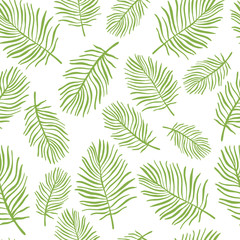 Tropical trendy seamless pattern with exotic leaves