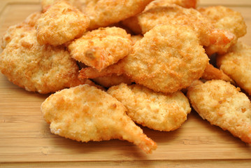 Frozen Breaded Shrimp Ready to Be Cooked