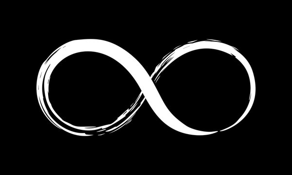 Infinity symbol ink brush stroke