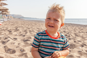portrait of a caucasian baby boy