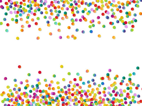 Bright colorful vector confetti background