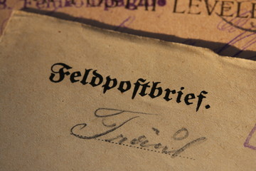 First World War, Old Letter from a soldier in Germany; Feldpostbrief erster Weltkrieg