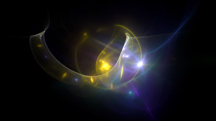 3D rendering abstract fractal light background
