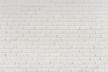 Pattern of white brick wall for background and textured, Seamless white brick wall background