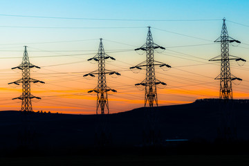 Electricity sunset