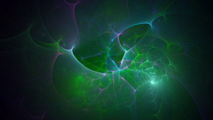 3D rendering abstract fractal light background