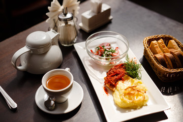 mashed potato with fried onion
