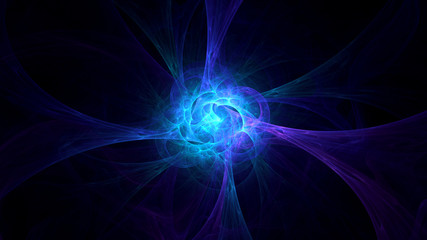 3D rendering abstract fractal light background