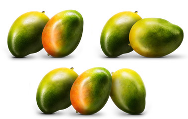 Fresh mango fruit isolated on white background
