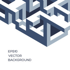 Abstract background with isometric three-dimensional figures.