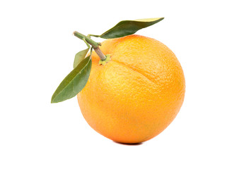 Fruit orange with leaves