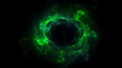 3D rendering abstract fractal light background