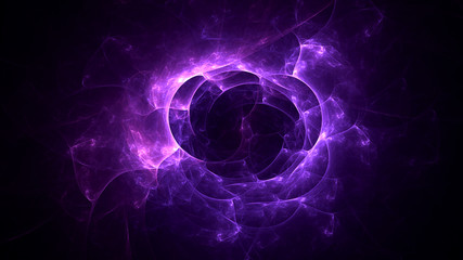 3D rendering abstract fractal light background