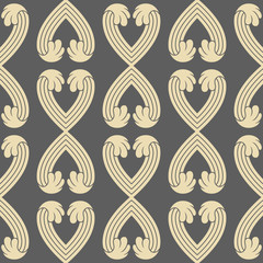 Vintage Heart Design Seamless Pattern