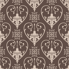 Vintage Decorative Heart Seamless Pattern