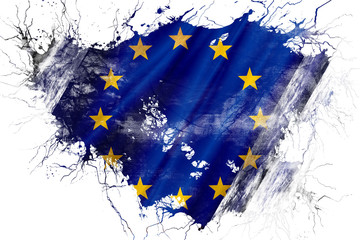 Grunge old European union  flag 