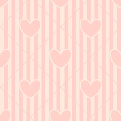 Subtle Pink Heart Seamless Pattern