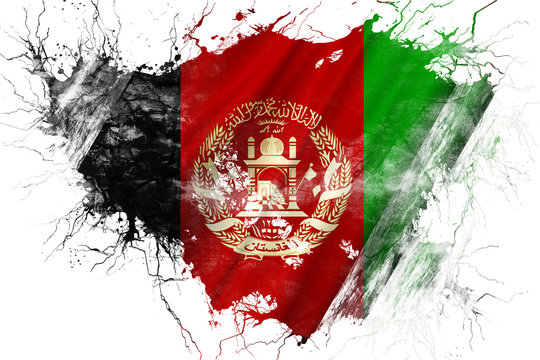 Grunge old Afghanistan  flag 