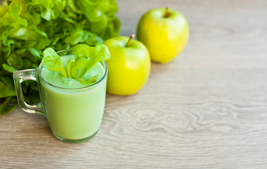 vitamin drink, milkshake of fruit and vegetables. Dietary products. Healthy food concept