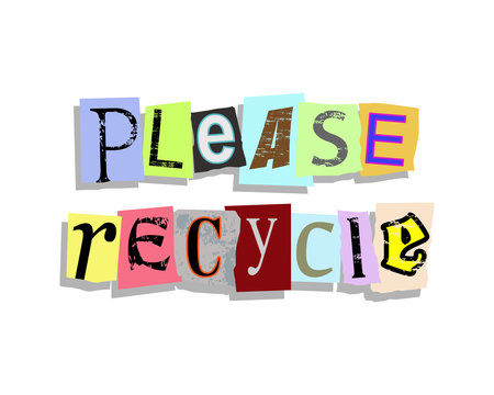 Please Recycle Paper Letters